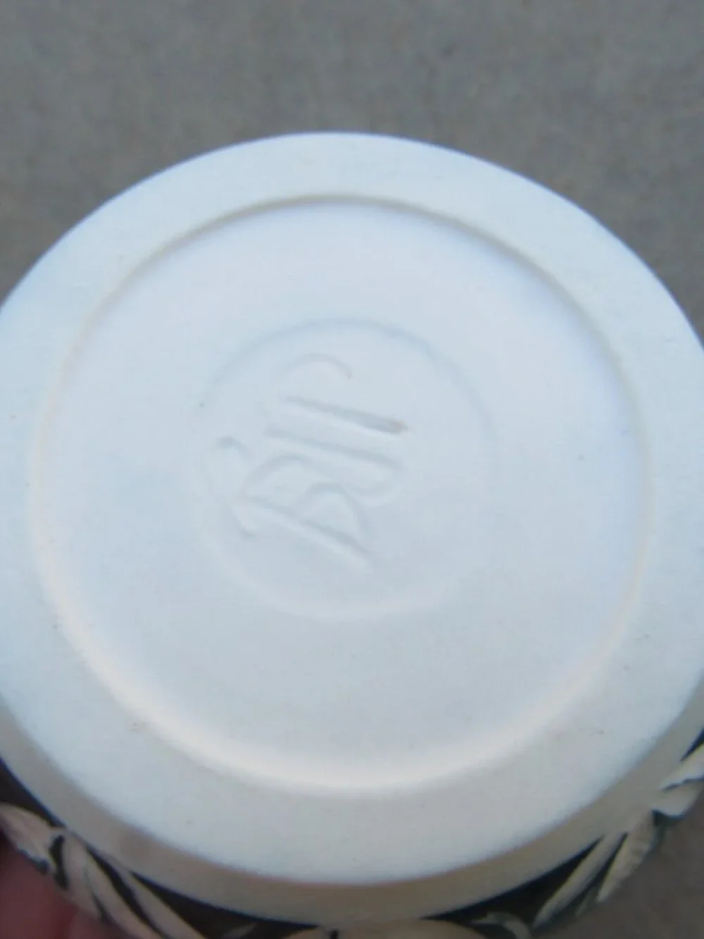 Purple and Green Sgraffito Wine Cup